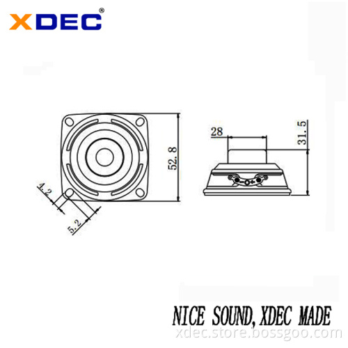 2 inch 52mm 4Ohm 10W multimedia speaker driver